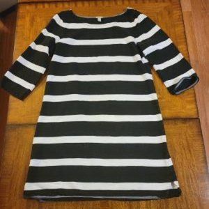 J. Crew Black & White Striped Dress